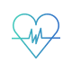 Heart with Wave Icon Heart with Wave Icon